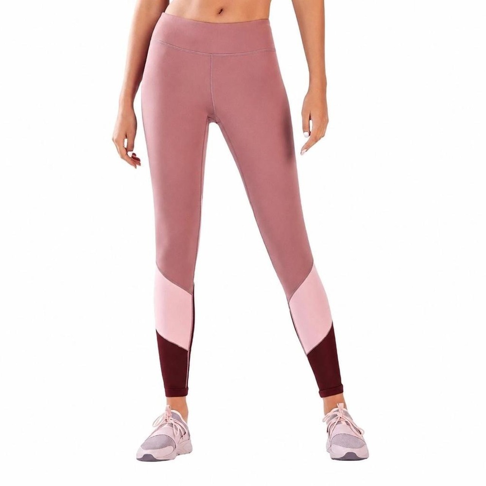 Highwaisted Fabletics PowerHold colorblock leggings